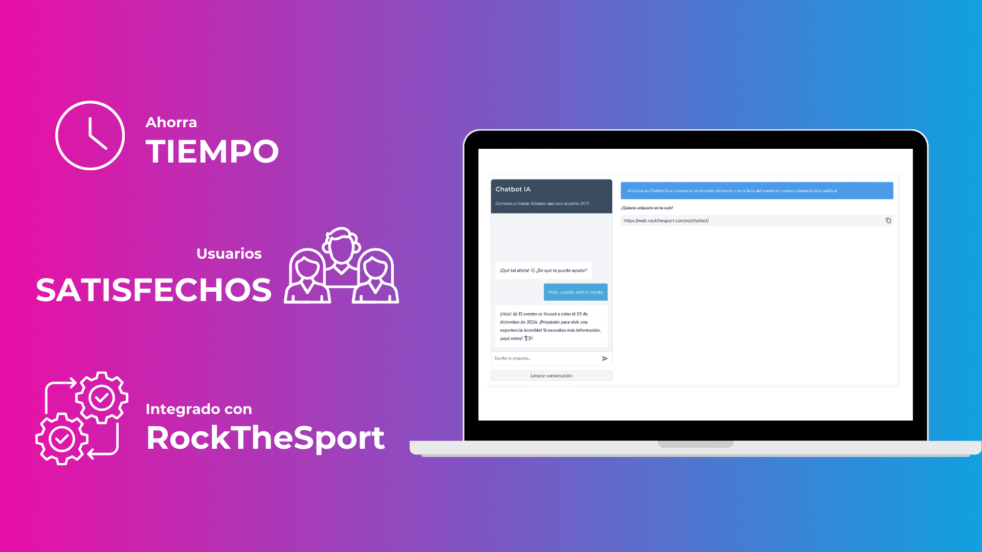 ChatBot IA by RockTheSport solucion para tu evento